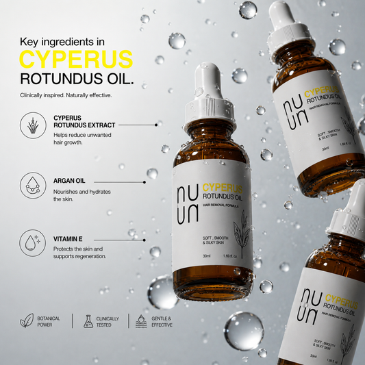 Cyperus Rotundus Oil for Hair Reduction