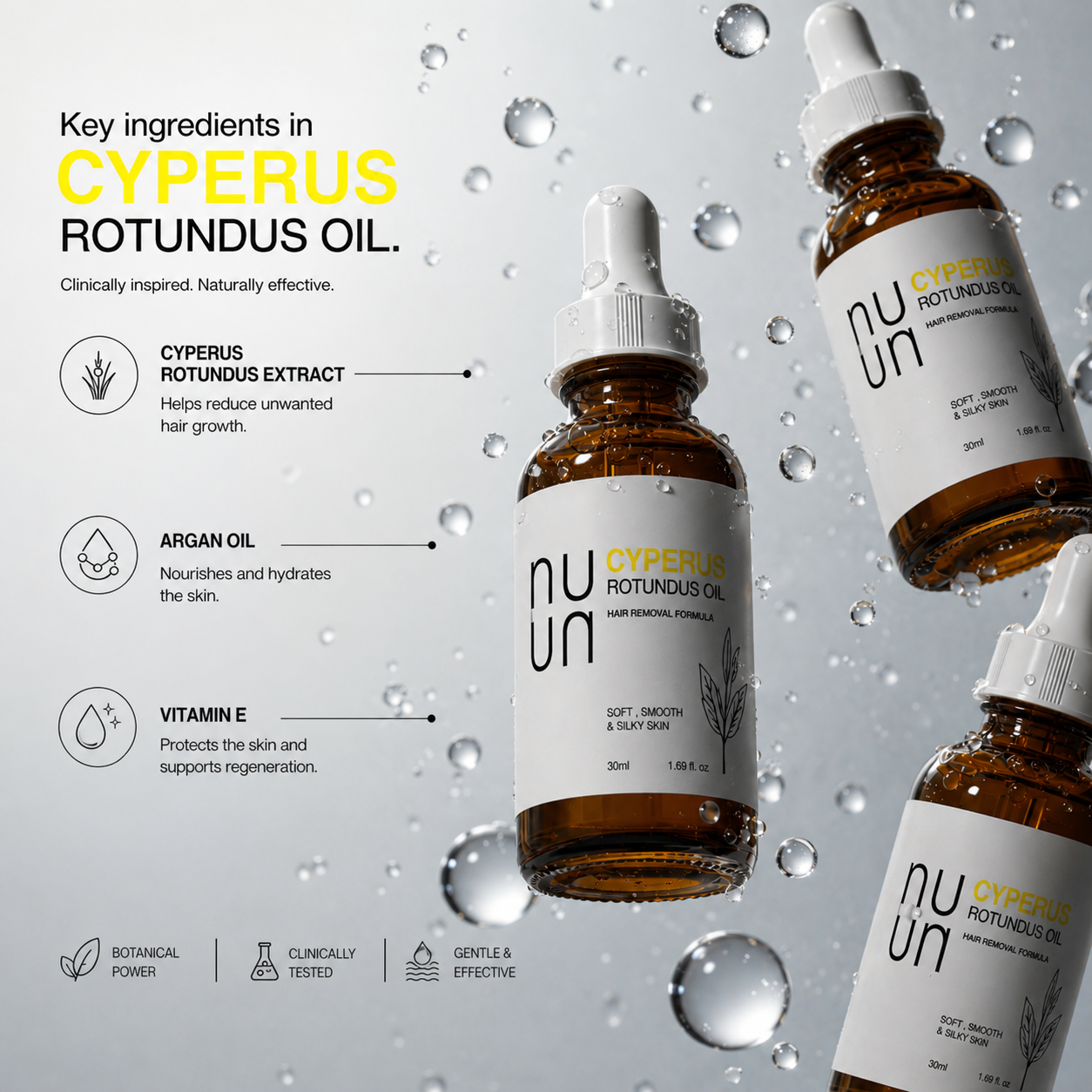 Cyperus Rotundus Oil for Hair Reduction
